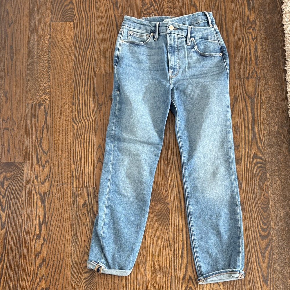 Good American Light Blue Ankle Jeans